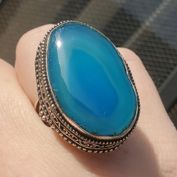 New Solar Agate 925 Silver Statement Ring. - Picture 16 of 16